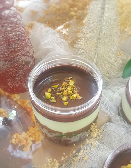 生酮杜拜Dubai Chocolate 開心果黑朱古力盒子蛋糕  ±220g