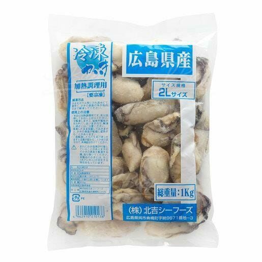 日本廣島瀬戸内海蠔肉 2L碼 [煮食用] (北吉水產 1kg± 廣島蠔)