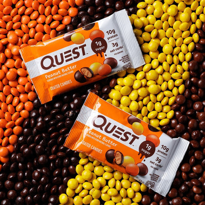 Quest Nutrition高蛋白 朱古力豆 花生醬口味  49g (橙袋）