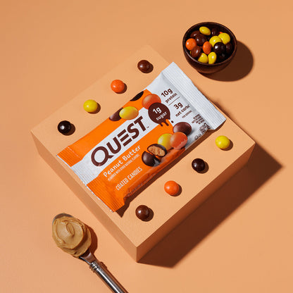 Quest Nutrition高蛋白 朱古力豆 花生醬口味  49g (橙袋）