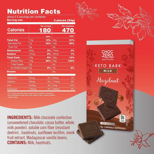 Choc zero 榛果牛奶巧克力