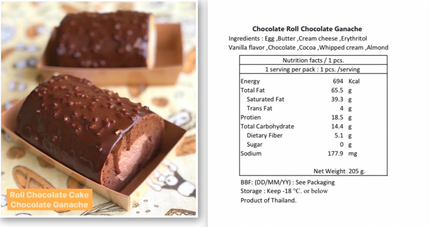 Chocolate Ganache  cake roll