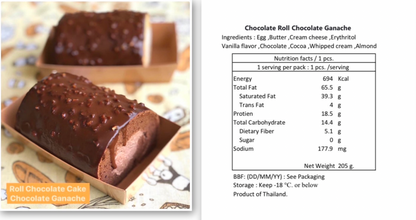 Chocolate Ganache  cake roll