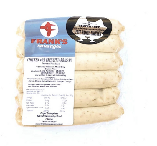 Franks 雞肉直布羅陀香腸（急凍, 無麩質, 300g）