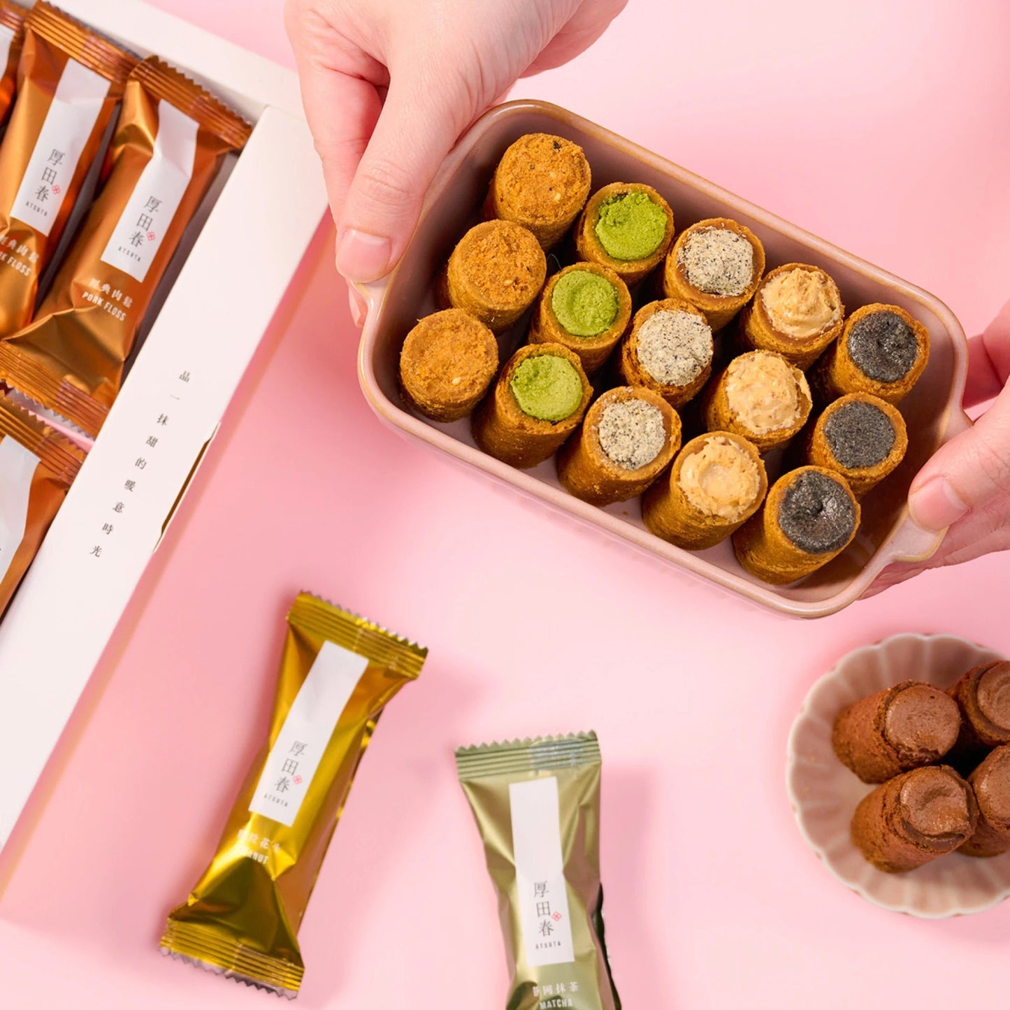 厚田春| 顆粒花生奢蛋捲禮盒- 常溫保存 2 個月 /急凍保存 1年