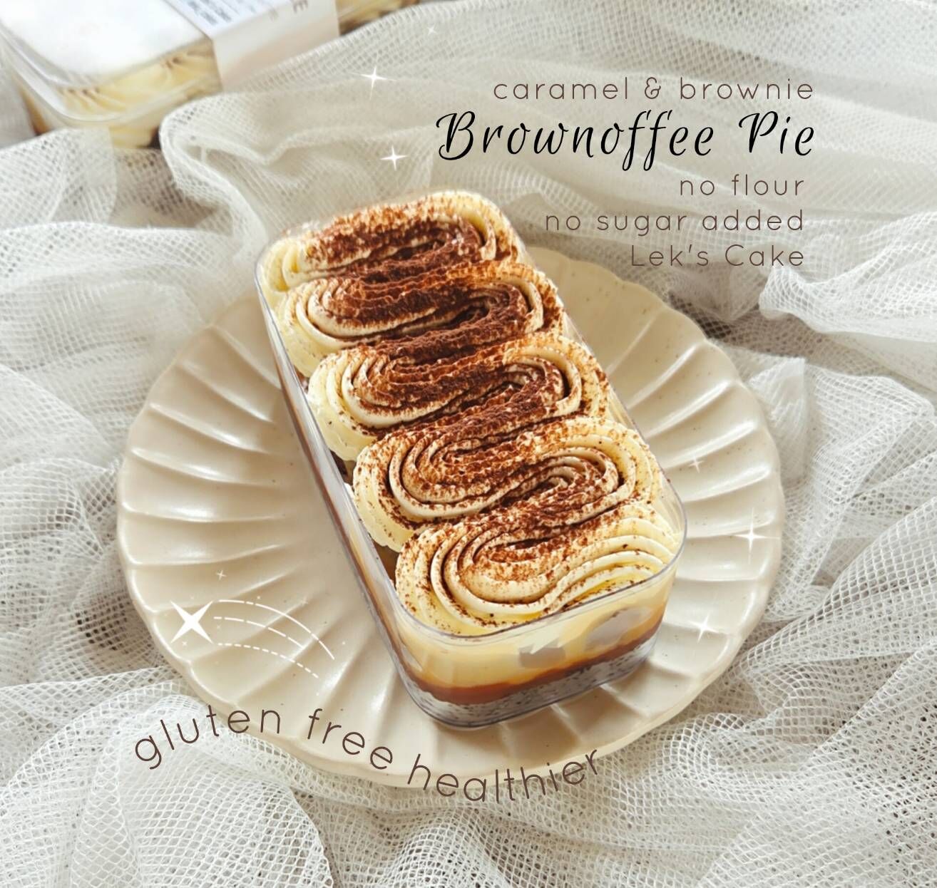 無糖 Leks 布朗尼& 焦糖（太妃派） 盒子蛋糕