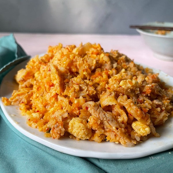 韓式泡菜豬蛋炒飯(花椰菜米)