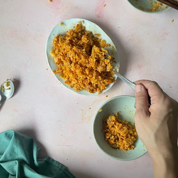 韓式泡菜豬蛋炒飯(花椰菜米)