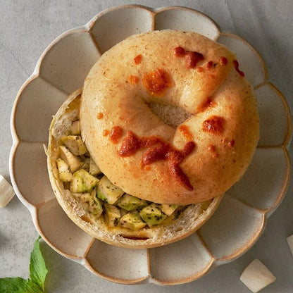 原味時代-青醬起司野菇減醣貝果 ±120g -1件裝