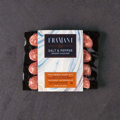 FRAMANI 鹽和黑椒豬肉腸 (冰鮮期到:12-11-25)急凍可保存4個月