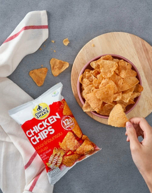 零脂肪雞胸肉脆片 燒魷魚味 14克