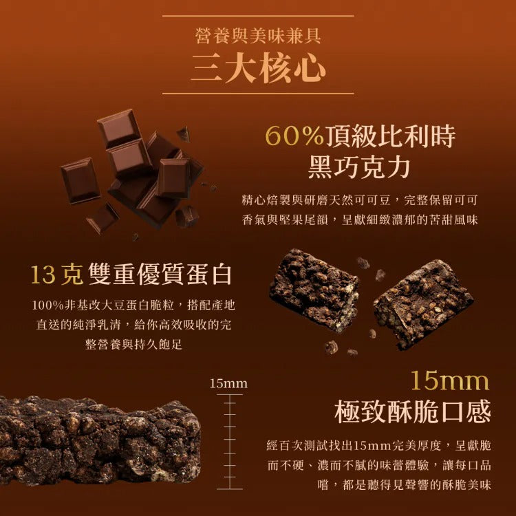 SPARK PROTEIN-濃巧蛋白脆棒 - 60%黑巧克力