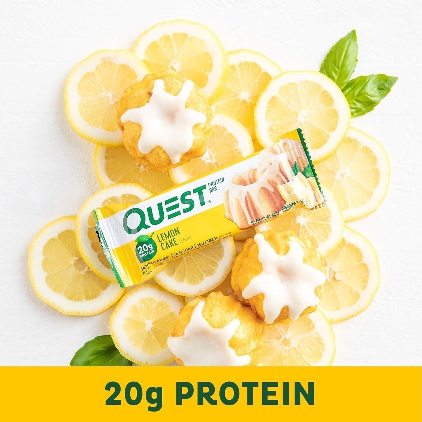 Quest Nutrition, 高蛋白棒-檸檬蛋糕味