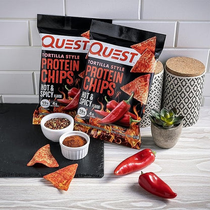 Quest Tortilla Style Protein Chips, Hot & Spicy Flavor 香辣味 (32 g)