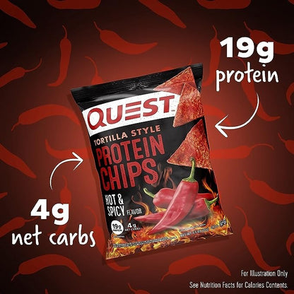 Quest Tortilla Style Protein Chips, Hot & Spicy Flavor 香辣味 (32 g)