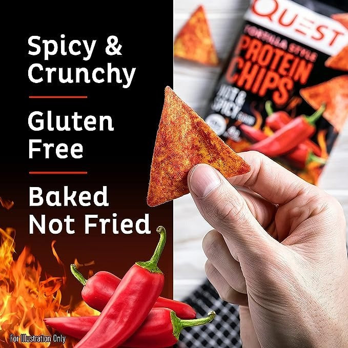 Quest Tortilla Style Protein Chips, Hot & Spicy Flavor 香辣味 (32 g)