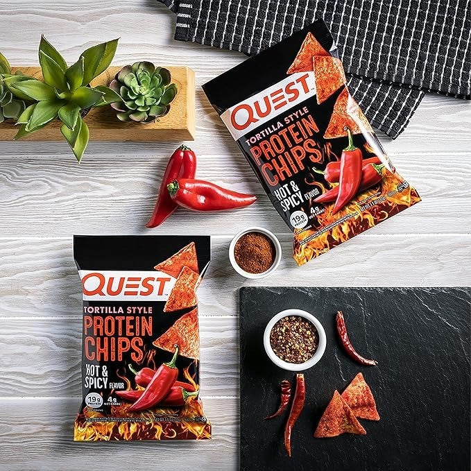Quest Tortilla Style Protein Chips, Hot & Spicy Flavor 香辣味 (32 g)