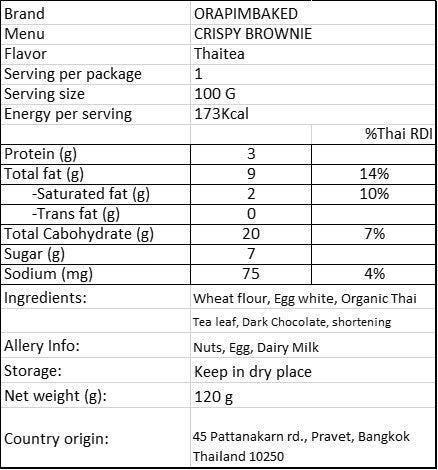 Orapim -Crispy Brownie 低卡布朗尼脆片