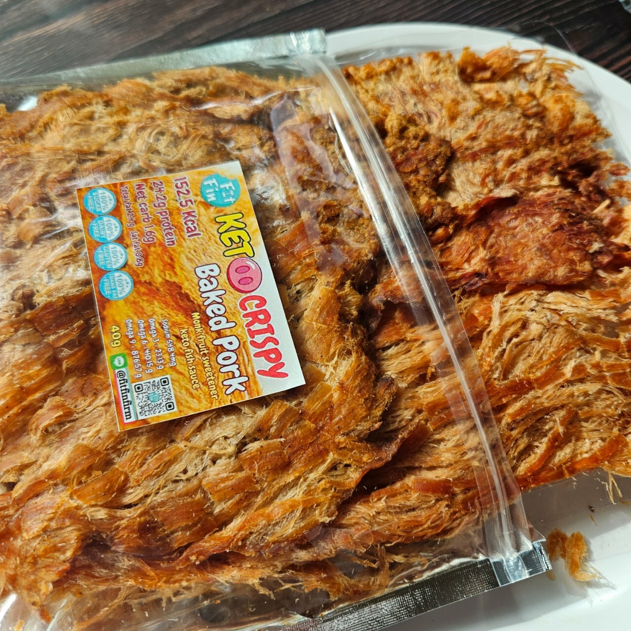 生酮豬肉脆脆(烤豬肉乾）-40g