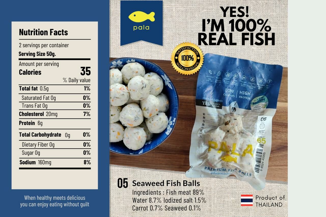 無麵粉紫菜魚蛋-100g