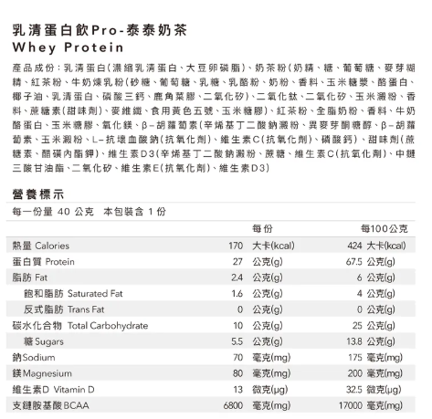 Body Goals-多效乳清蛋白飲Pro - 隨手包 | 泰泰奶茶