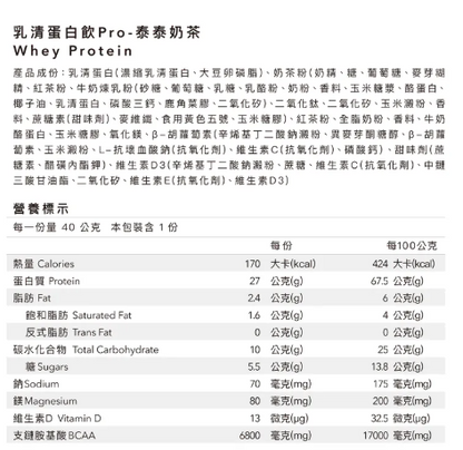 Body Goals-多效乳清蛋白飲Pro - 隨手包 | 泰泰奶茶