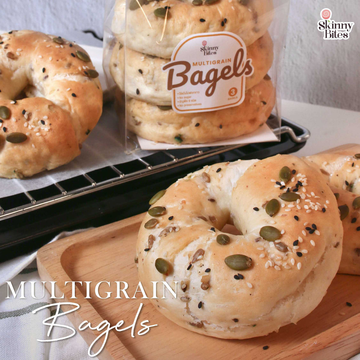 Skinny Bites Multigrain Bagels 官方商品主圖